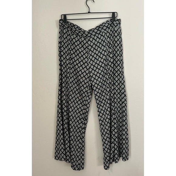Pants - Anthropology Saturday Sunday‎ Womens Medium Black White Geometric Wide Leg Pants